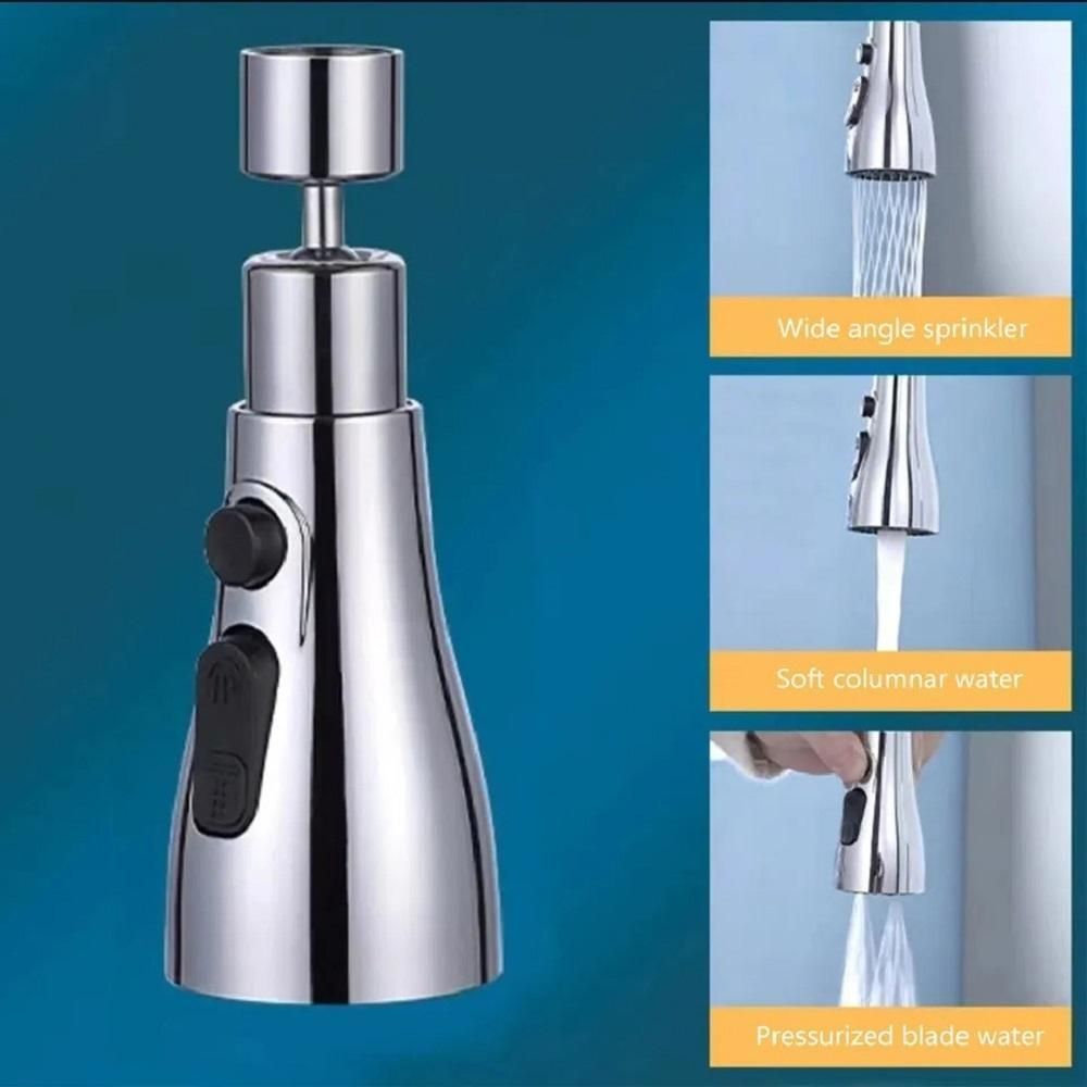 3 Modes Kitchen Sink Faucet – 360° Rotating, Adjustable Water Saving Tap Sprayer for Kitchen & Bathroom