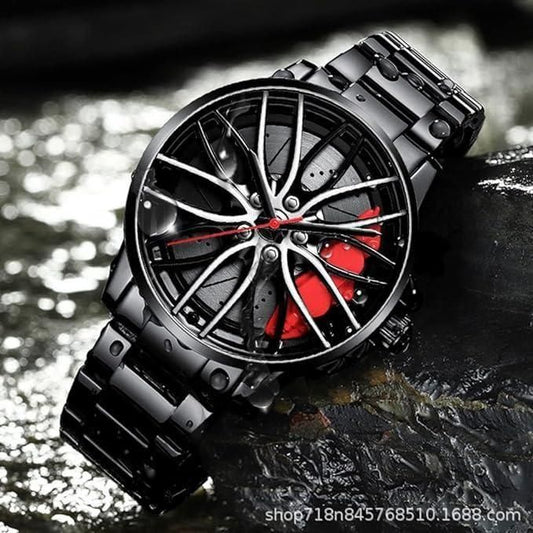Spinning Car 3D Wheel Watch for men and boys