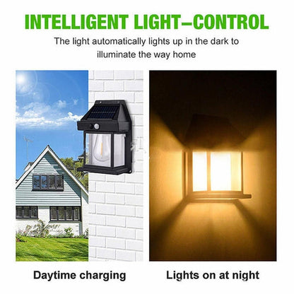Solar Outdoor Wall Light – Waterproof, Motion Sensor, Auto Chargeable light, Energy-Saving LED Security Lamp