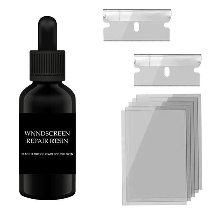 Glass Repair liquid (Pack of 2) – DIY Crack & Chip Fix for Car Windshield, Windows & Mirrors