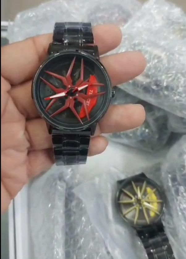 Spinning Car 3D Wheel Watch for men and boys