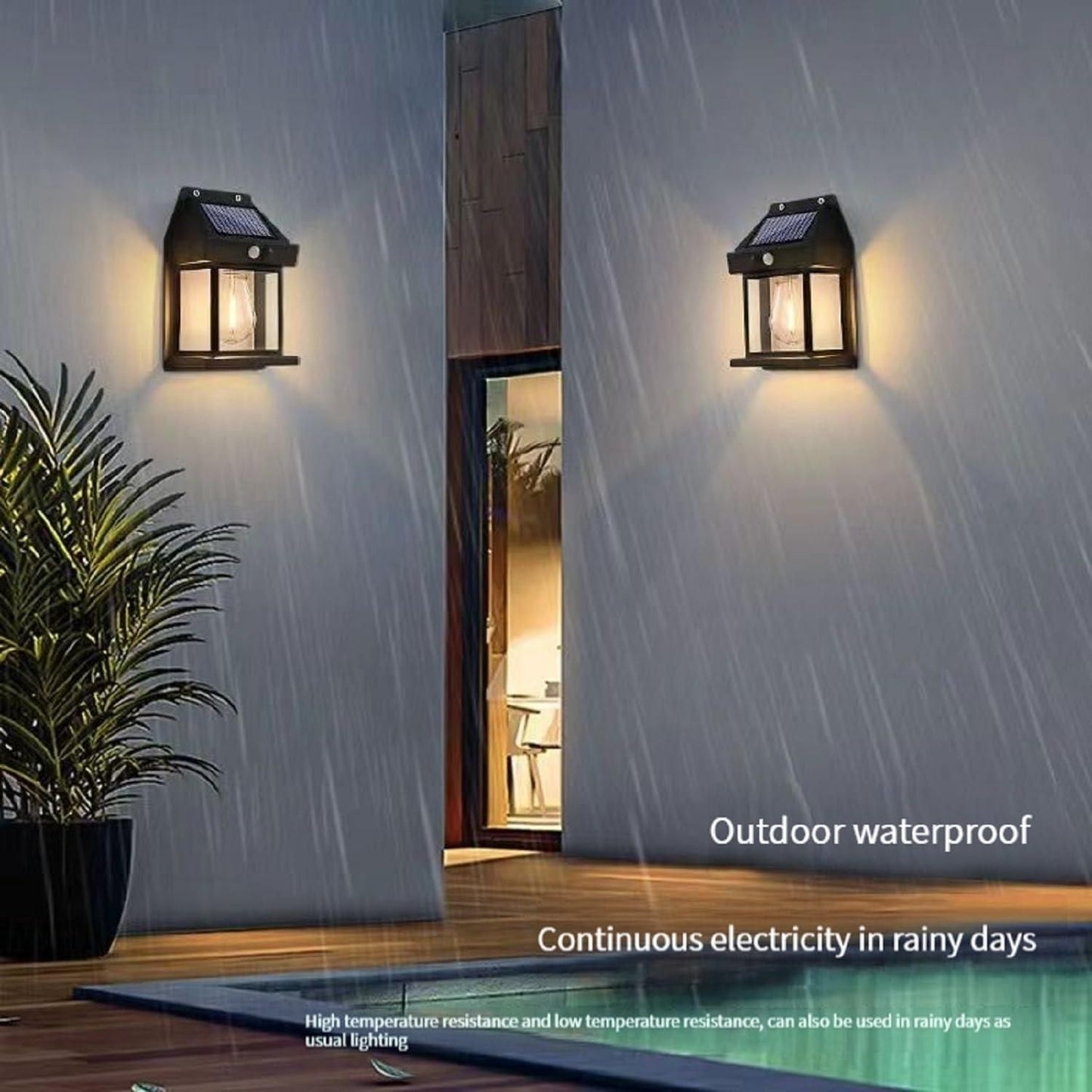 Solar Outdoor Wall Light – Waterproof, Motion Sensor, Auto Chargeable light, Energy-Saving LED Security Lamp