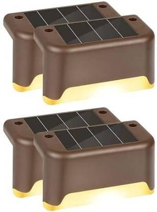 Solar Deck Lights Outdoor – Waterproof LED Step & Railing Lights for Garden, Patio, Stairs & Fences – Warm White, Auto On/Off, Energy-Saving (Pack of 4)