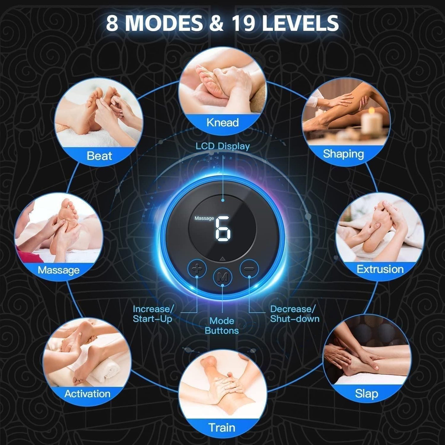EMS Vibrating Bubble Foot Massager Pad – Portable Electric Relaxation & Pain Relief