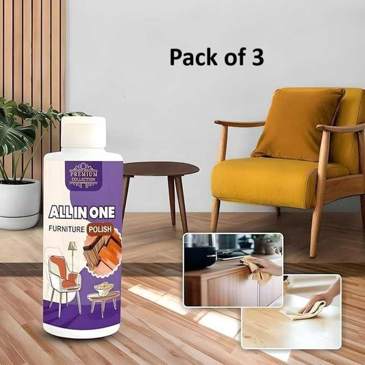 Wood & Furniture Polish Cleaner with lemon scent – Floor Shiner & Coating (100ML Pack of 3)
