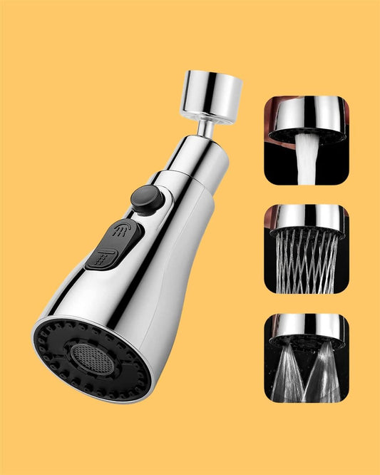 3 Modes Kitchen Sink Faucet – 360° Rotating, Adjustable Water Saving Tap Sprayer for Kitchen & Bathroom