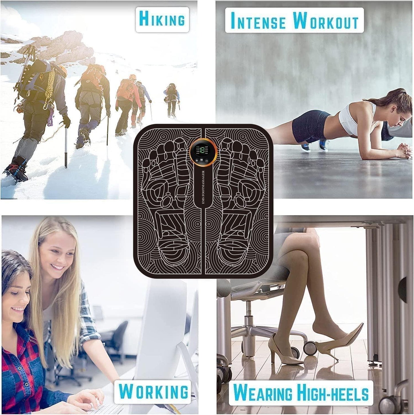 EMS Vibrating Bubble Foot Massager Pad – Portable Electric Relaxation & Pain Relief