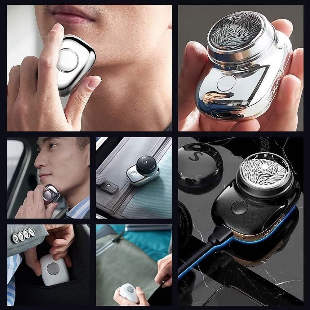 Mini Electric Beard Shaver – Portable USB Rechargeable Travel Razor for Smooth Grooming