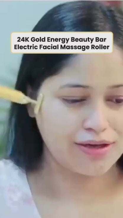 24K Gold Facial Massager Roller for anti-aging & wrinkle reduction